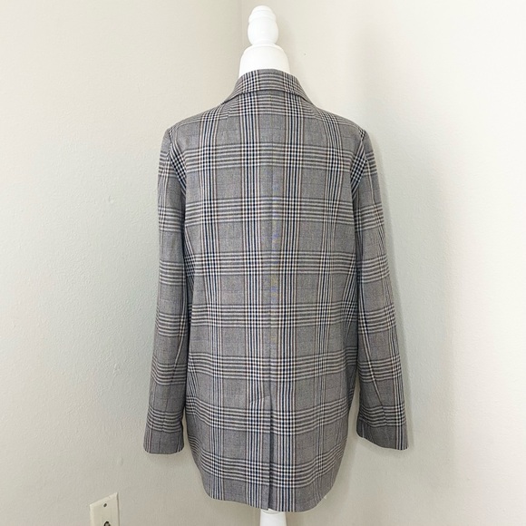 madewell - caldwell double-breasted blazer menswear plaid checkered oversized - Picture 5 of 7